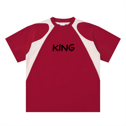 Contrast Panel Cotton T-Shirt